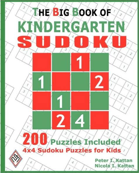 the big book of kindergarten sudoku 4x4 sudoku puzzles for kids Kindle Editon